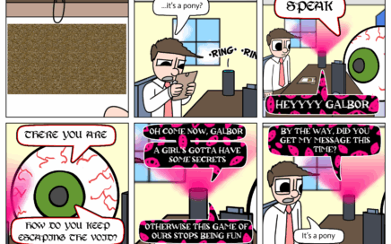 Hi Abby.  Bye Abby. If you're having trouble reading the stereogram, it says the words "Say it's a pony"