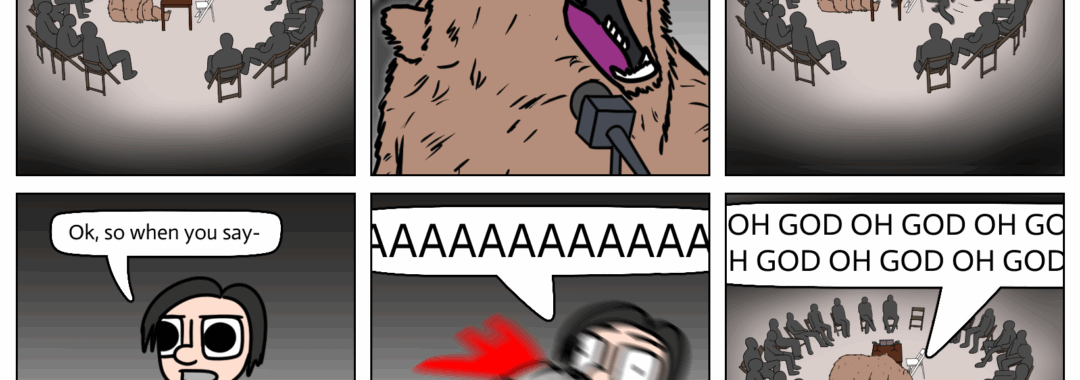 Oh that bear fucken OWNED that kid in the marketplace of ideas