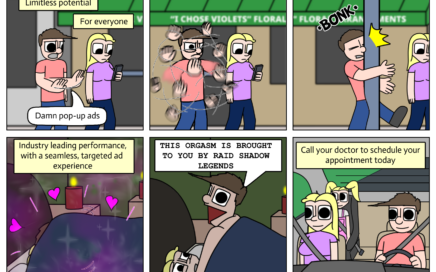 The ads are basically monetized intrusive thoughts